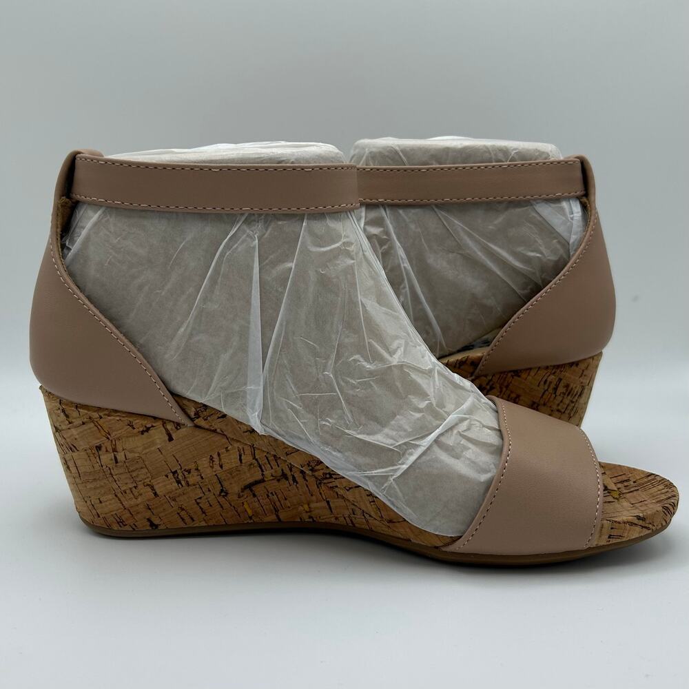 Naturalizer Areda Wedge Sandal Size 8.5 Wide NEW Cork Bottom Vintage Mauve - Picture 6 of 9
